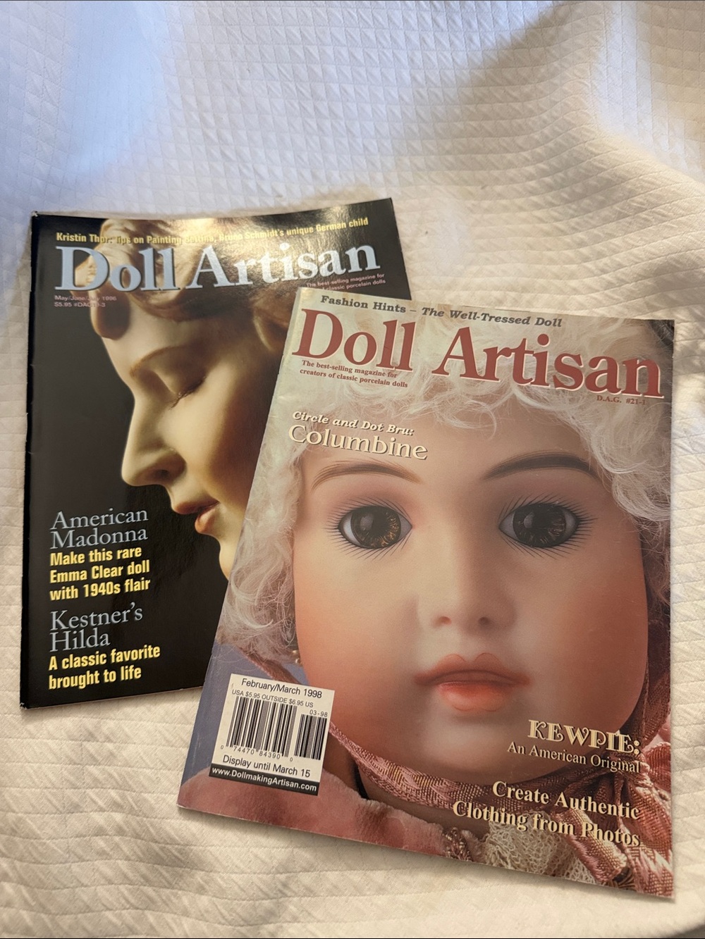 Two Doll Artisan Magazines from 1996 and  1998. Excellent condition